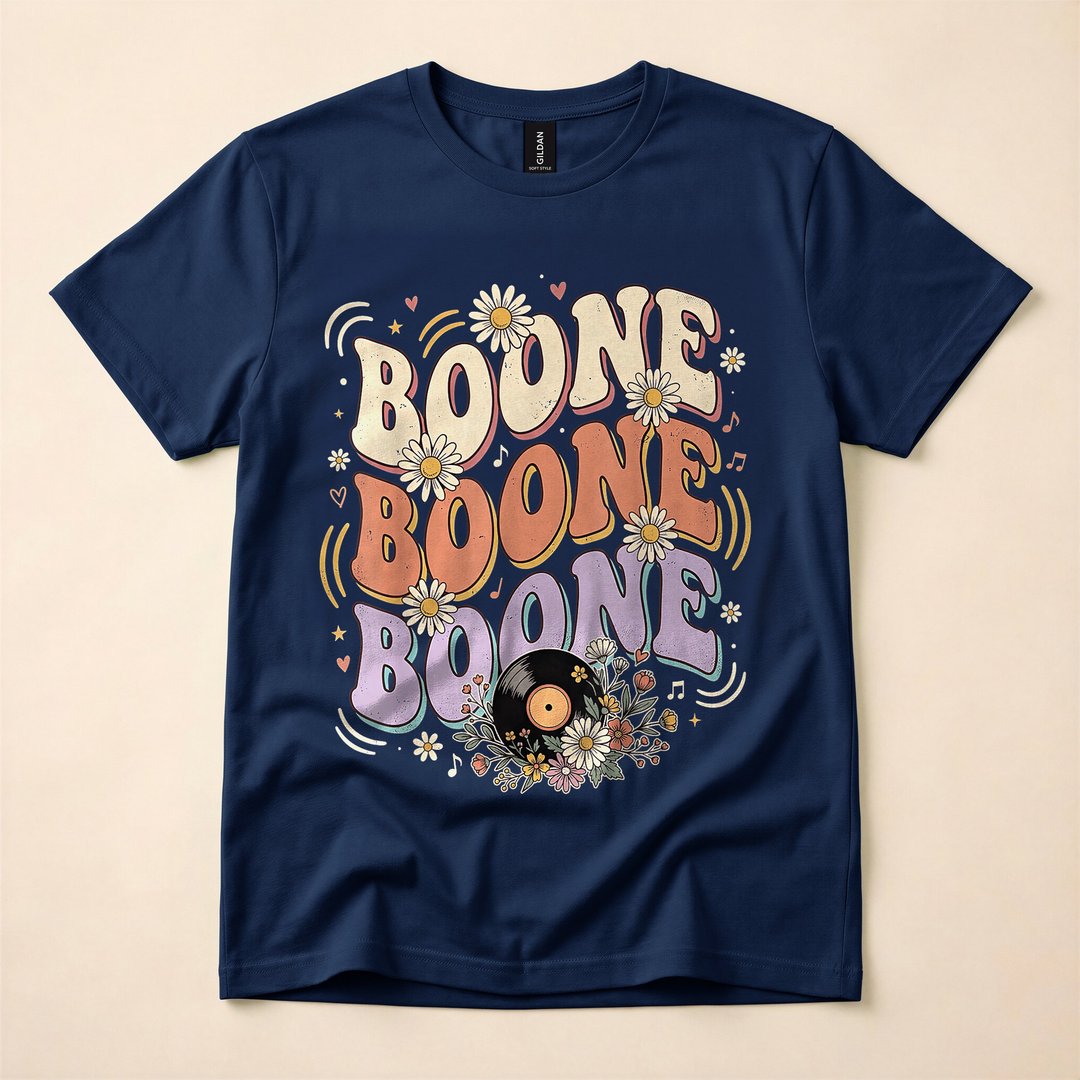 Boone Music Lovers Retro Vibes Vintage T-Shirt - photo 2