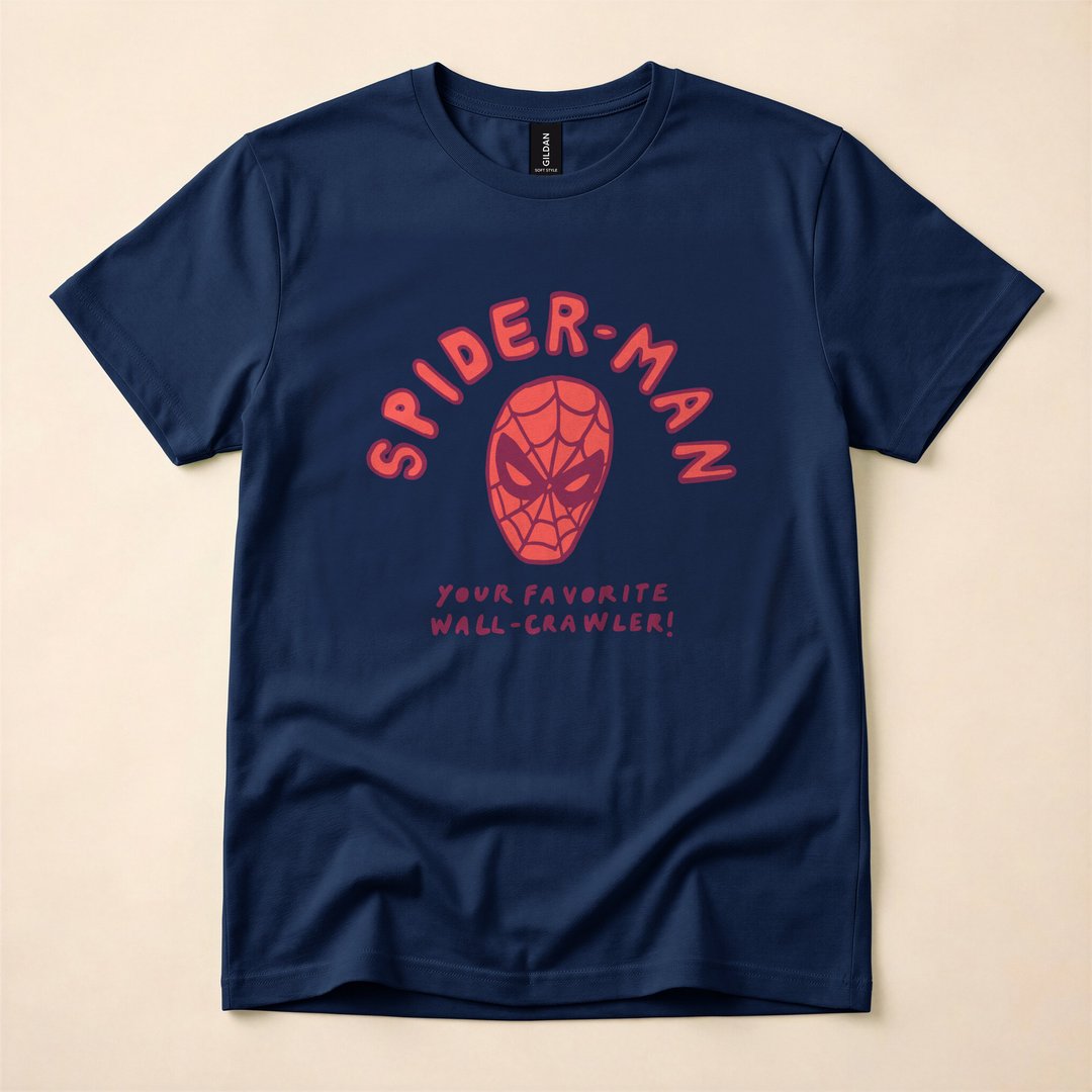 Spider-Man Hand-Drawn Mask Wall-Crawler T-Shirt - photo 2