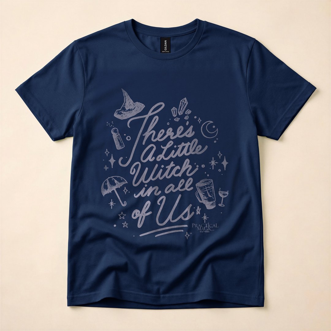 A Little Witch in All of Us Spooky Quote T-Shirt - photo 2