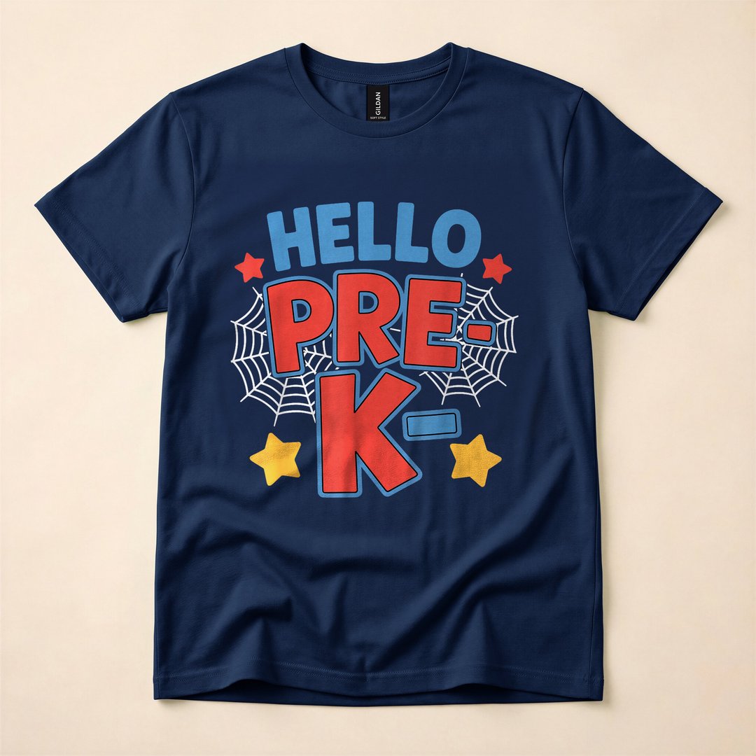 Hello Pre-K Preschool Squad Spider Web T-Shirt - photo 2