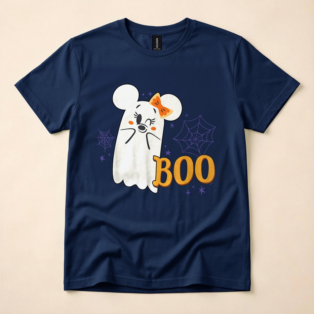 Minnie Mouse Little Ghost Boo Cute Halloween T-Shirt - photo 2