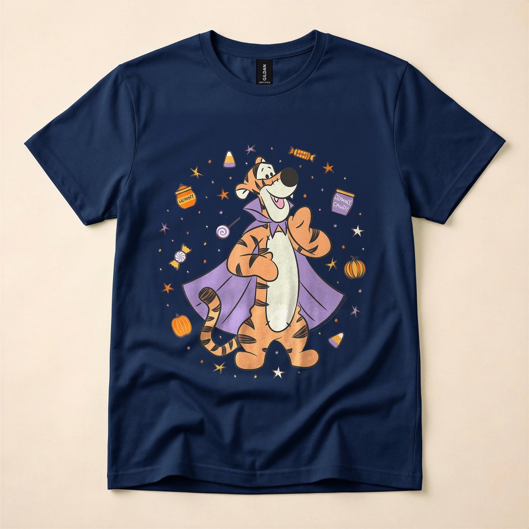 Winnie the Pooh & Tigger Trick-or-Treat Candy Halloween T-Shirt - photo 2