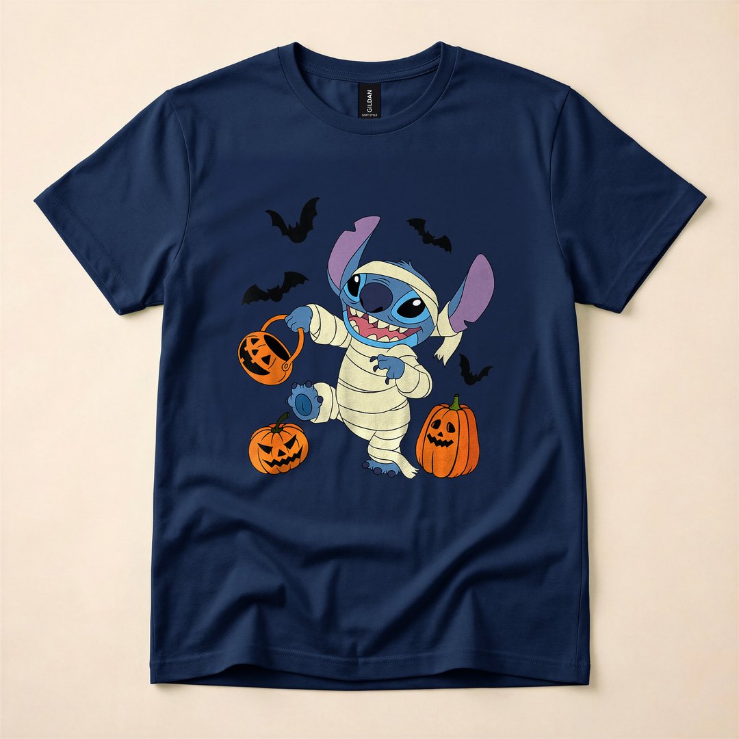 Lilo & Stitch Funny Mummy Costume Halloween T-Shirt - photo 2