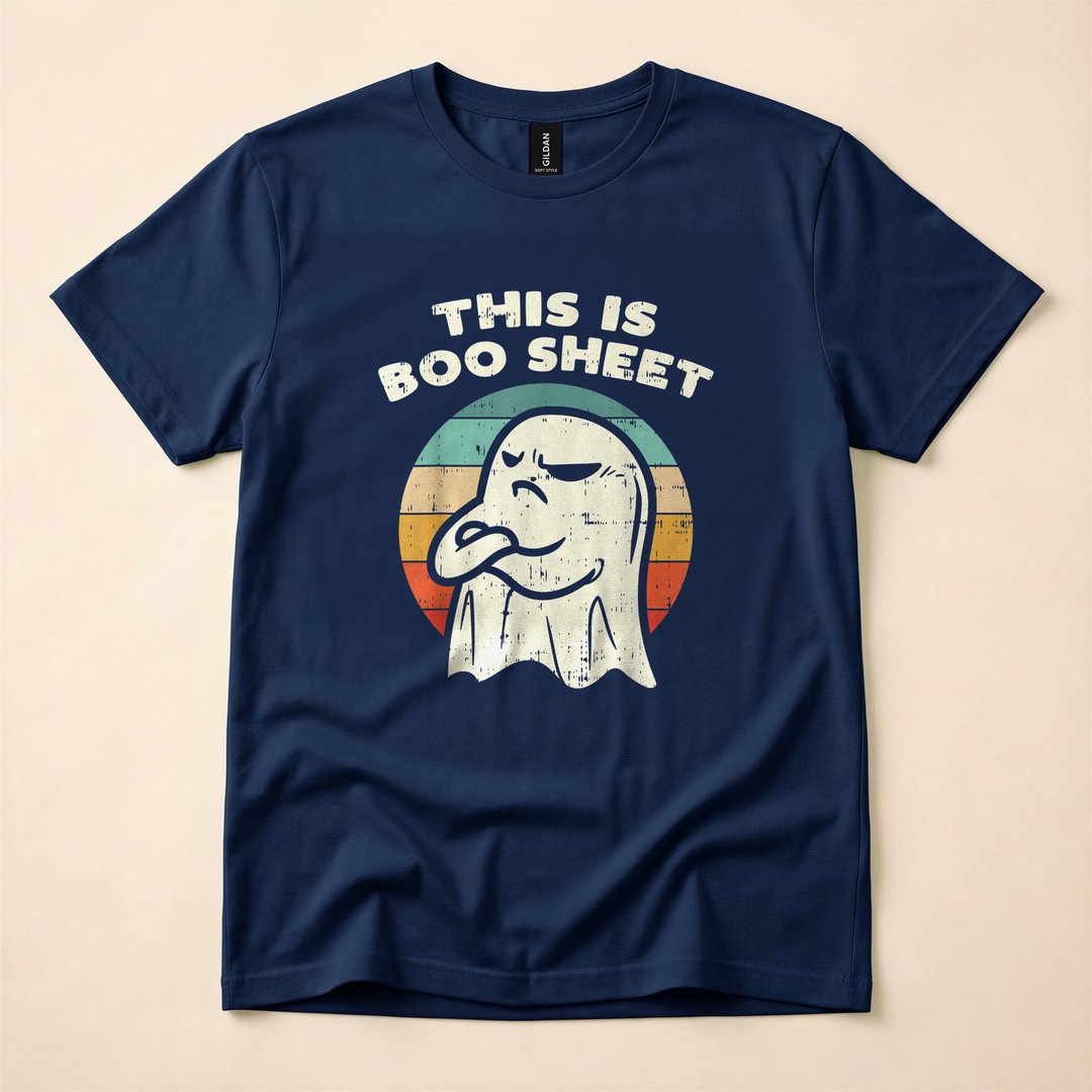 This Is Boo Sheet Retro Ghost Halloween T-Shirt - photo 2