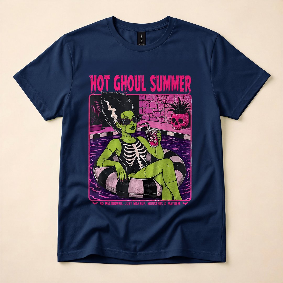 Hot Ghoul Summer Vintage Summerween Beach T-Shirt - photo 2
