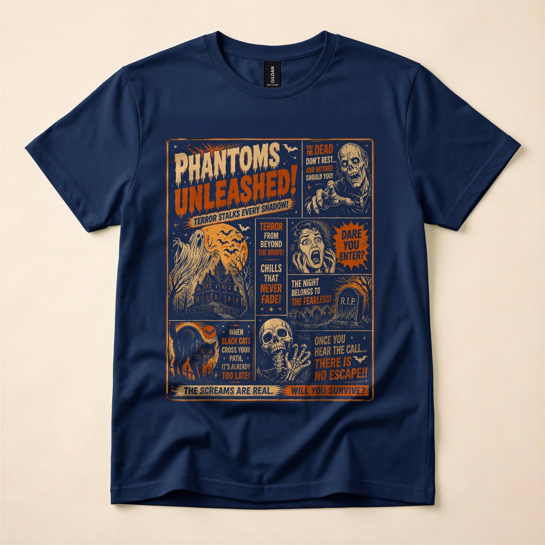 Vintage Horrorfest Movie Poster Halloween Party T-Shirt - photo 2