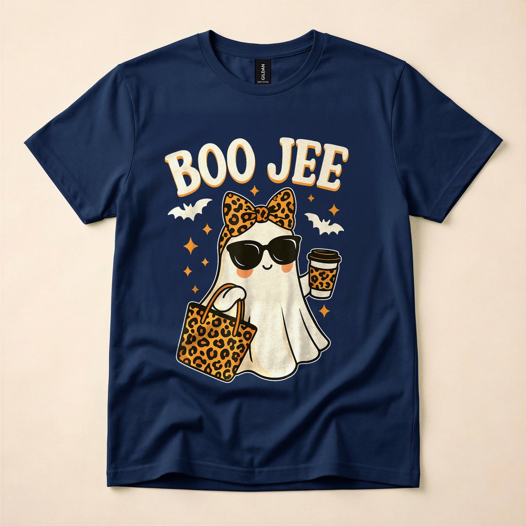 Boo-Jee Bougie Ghost Funny Halloween T-Shirt - photo 2