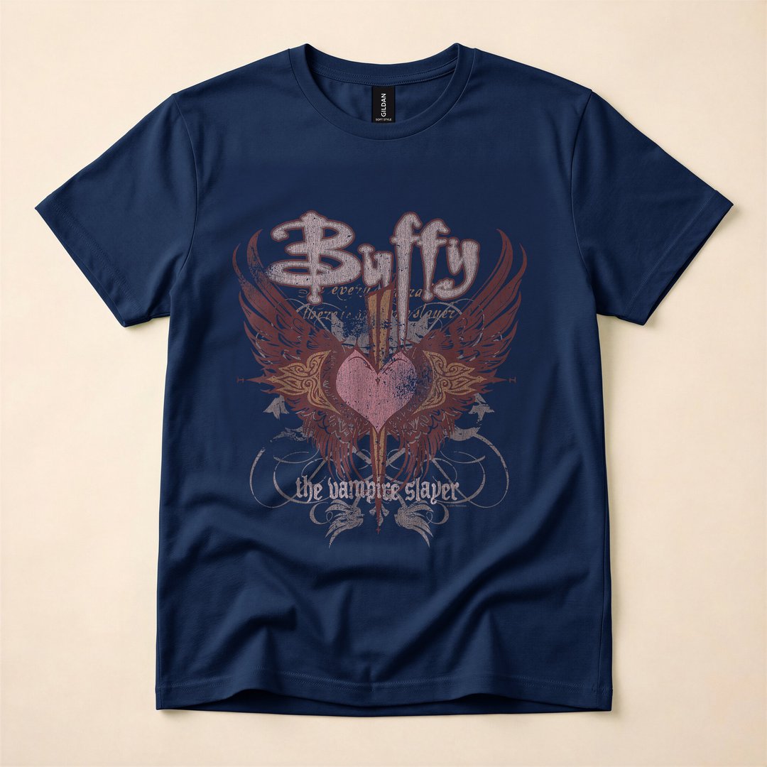 Buffy the Vampire Slayer Gothic Winged Heart T-Shirt - photo 2