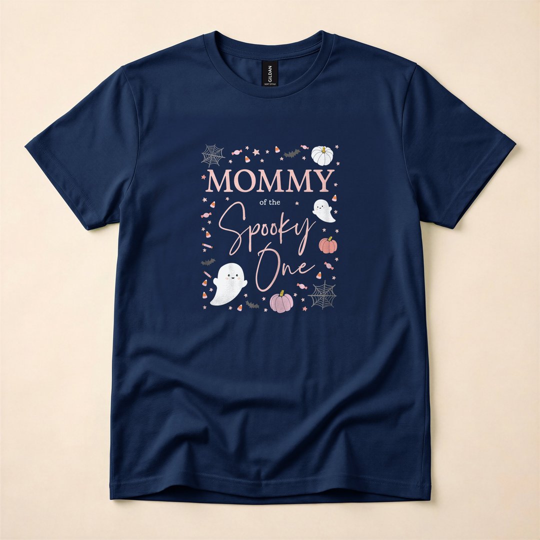 Mommy of the Spooky One Pink Halloween Birthday T-Shirt - photo 2
