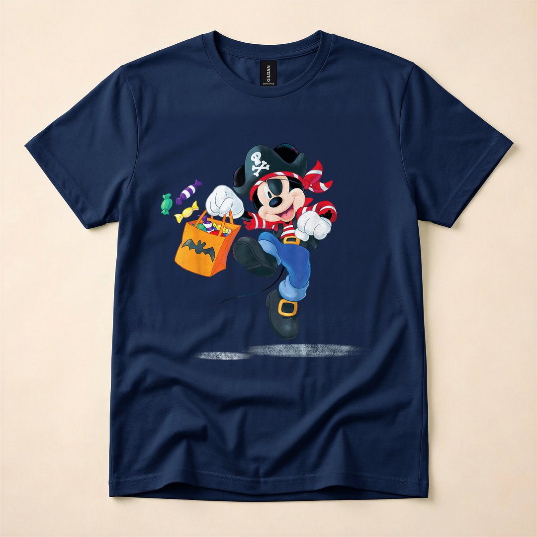 Mickey Mouse Pirate Trick-or-Treat Halloween T-Shirt - photo 2