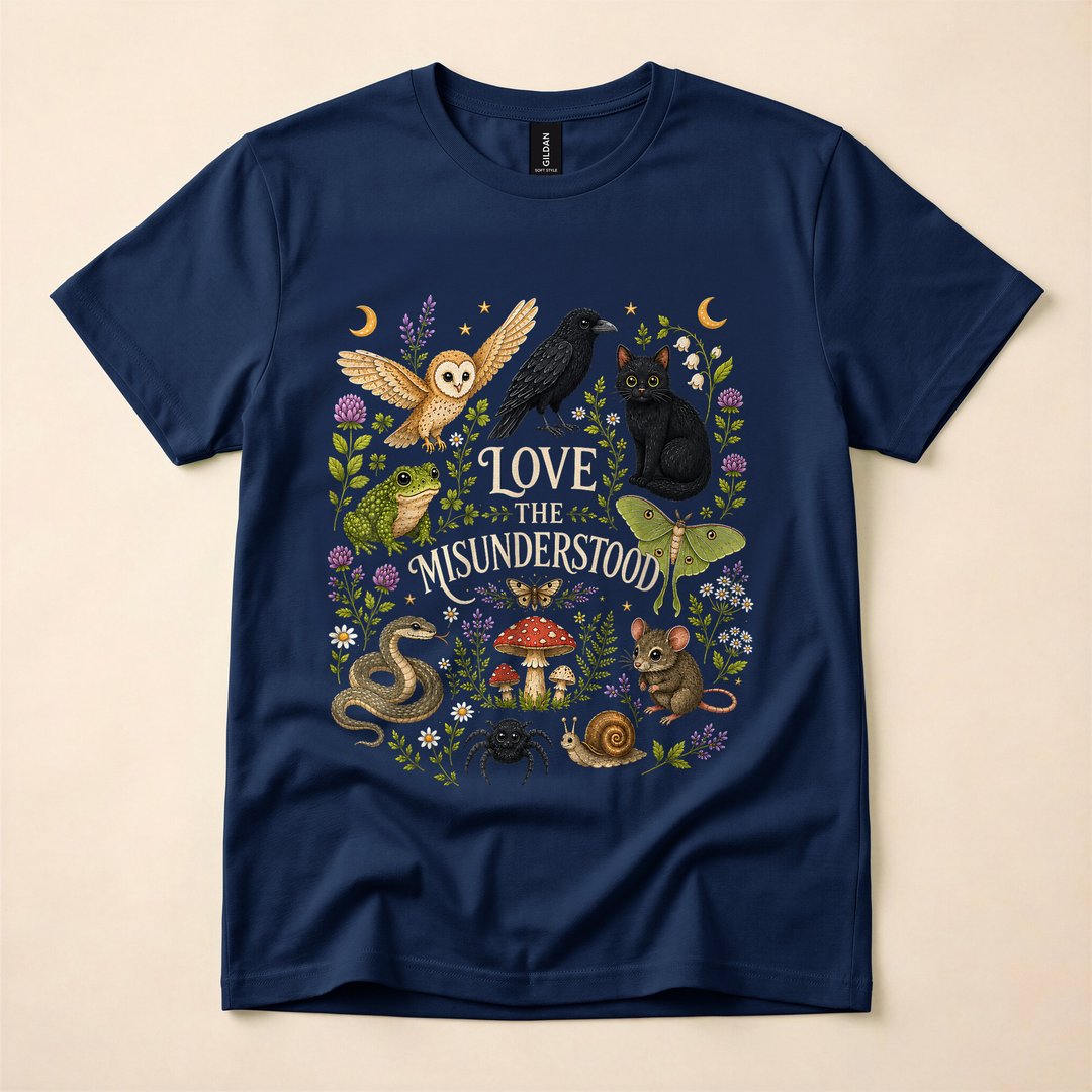 Love the Misunderstood Bat Raven Snake Spider and Frog T-Shirt - photo 2
