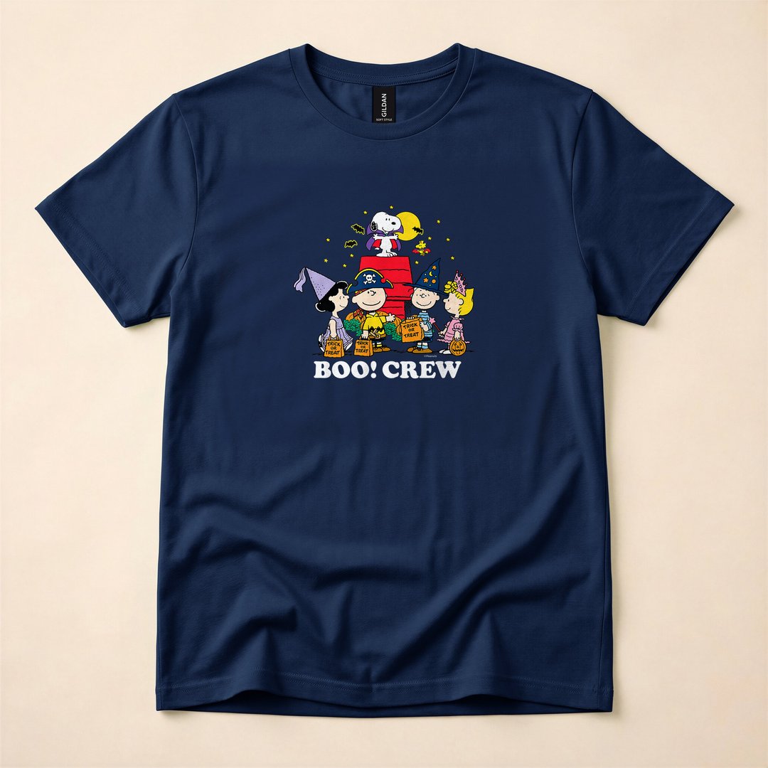 Snoopy Boo Crew Peanuts Halloween Ghost T-Shirt - photo 2