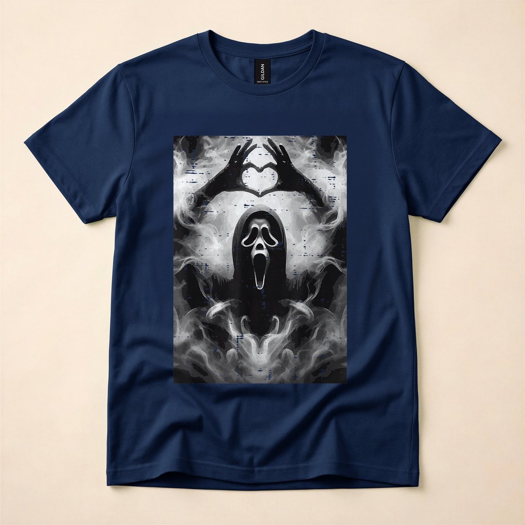 Ghost Hand Heart Spooky Halloween Costume T-Shirt - photo 2