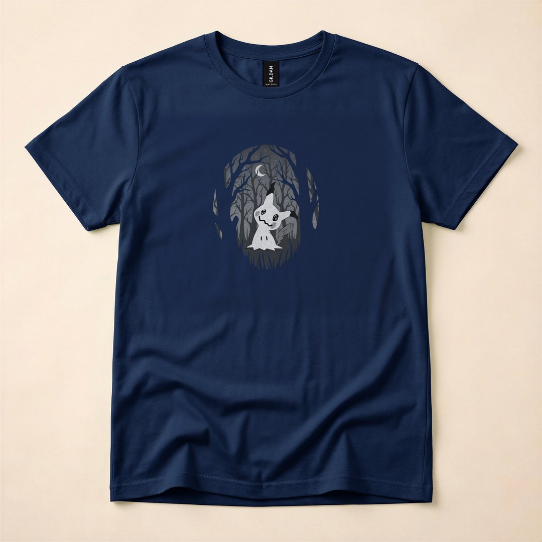 Mimikyu Ghost Type Dark Spooky Forest Pokemon T-Shirt - photo 2