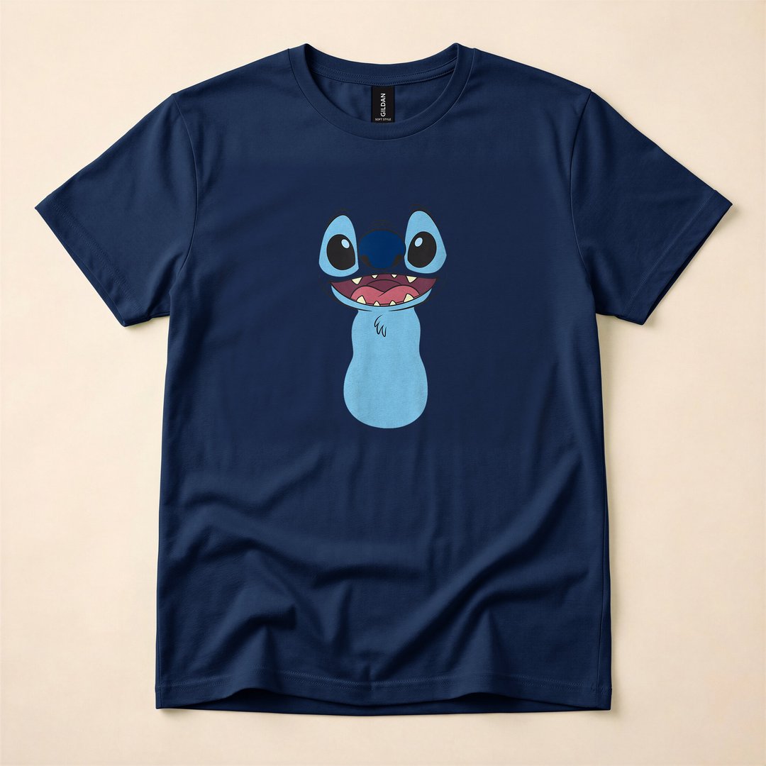 Lilo & Stitch Big Face Halloween Costume T-Shirt, Cute Spooky Season Party Tee - photo 2
