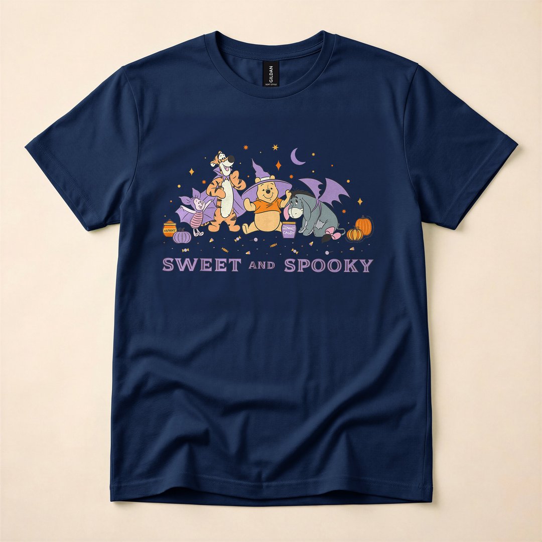 Winnie the Pooh Sweet and Spooky Halloween Candy T-Shirt - photo 2