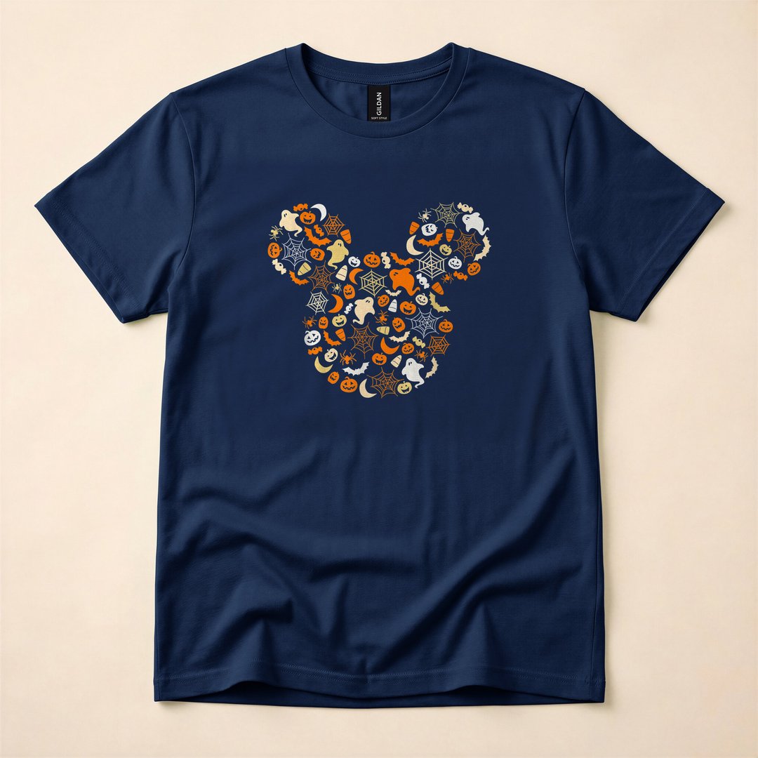 Mickey Mouse Ghosts Pumpkins and Spiders Halloween T-Shirt - photo 2