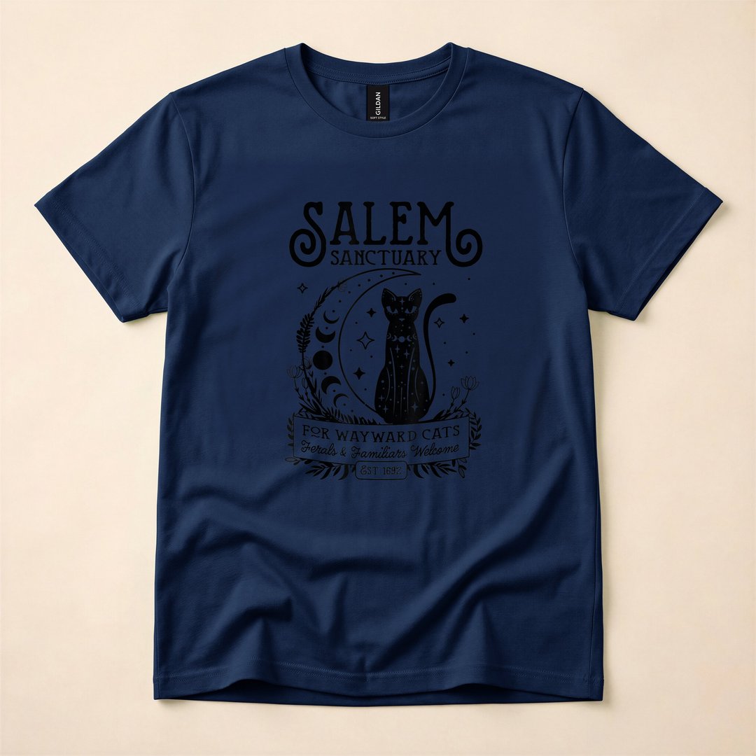 Salem Home for Wayward Black Cats 1692 Witch T-Shirt - photo 2