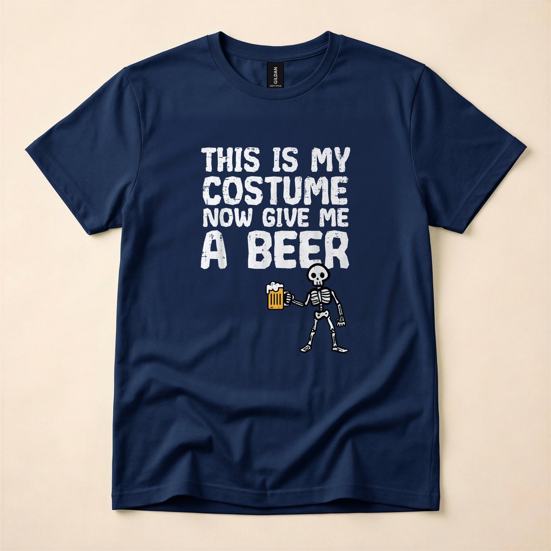 This Is My Costume Funny Skeleton Dad Halloween T-Shirt - photo 2