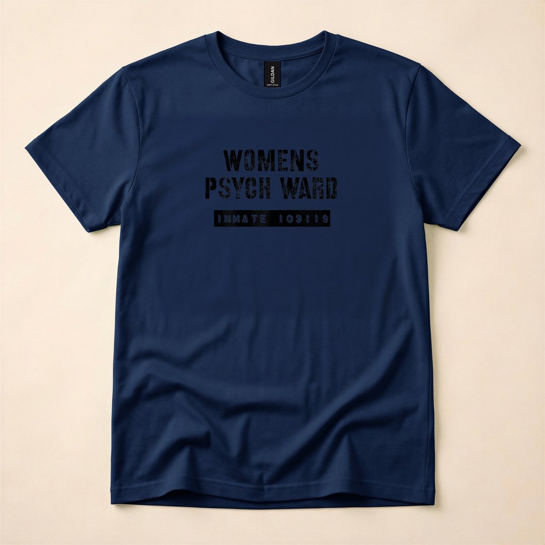 Women's Psych Ward Insane Asylum Halloween Costume T-Shirt - photo 2