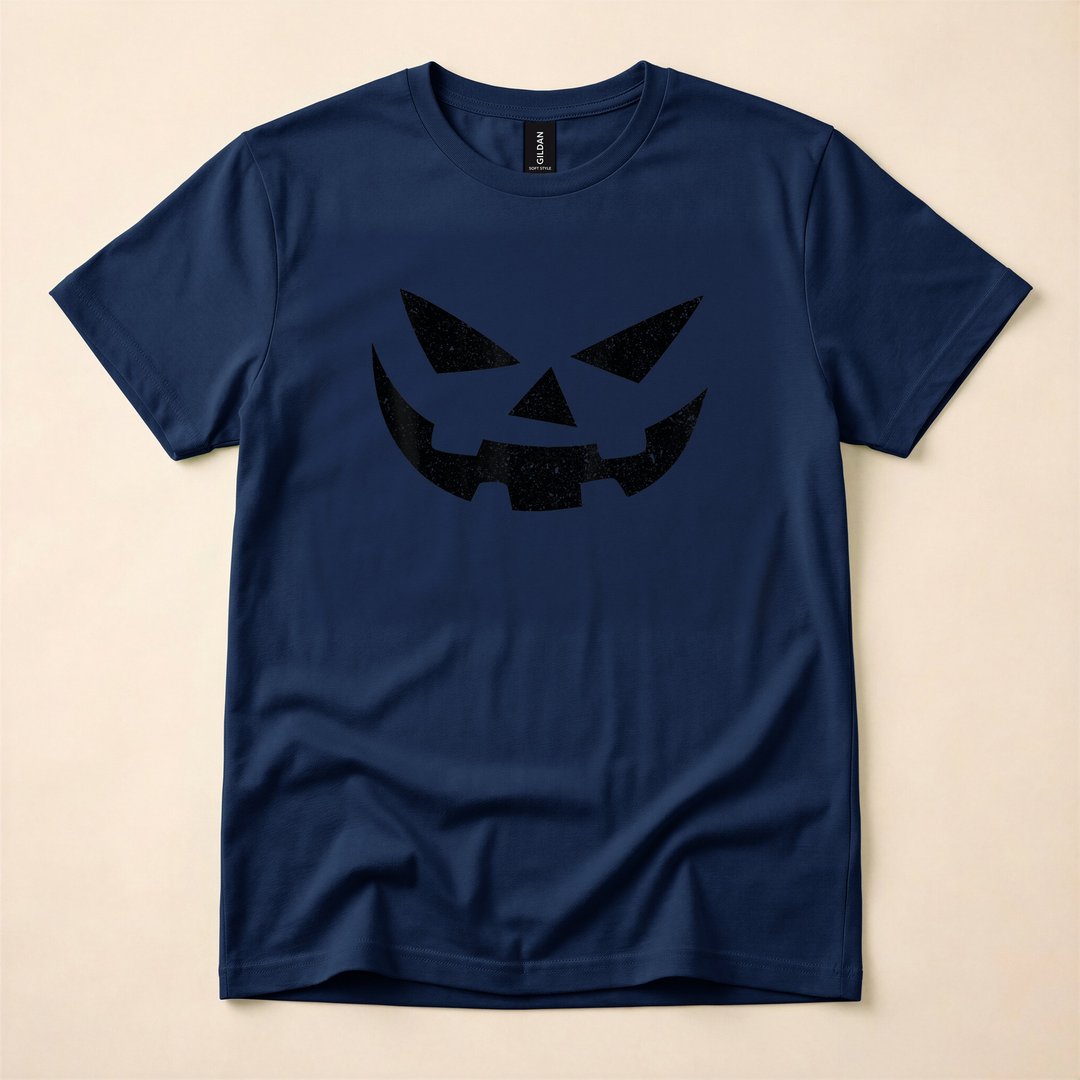 Jack-O'-Lantern Carved Pumpkin Face Halloween T-Shirt - photo 2