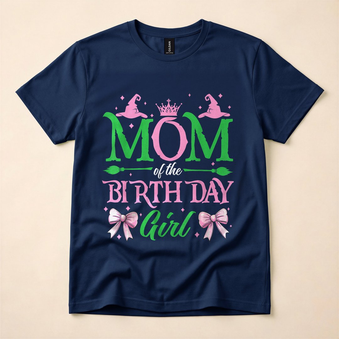 Mom of the Birthday Girl Witch Halloween Family T-Shirt - photo 2