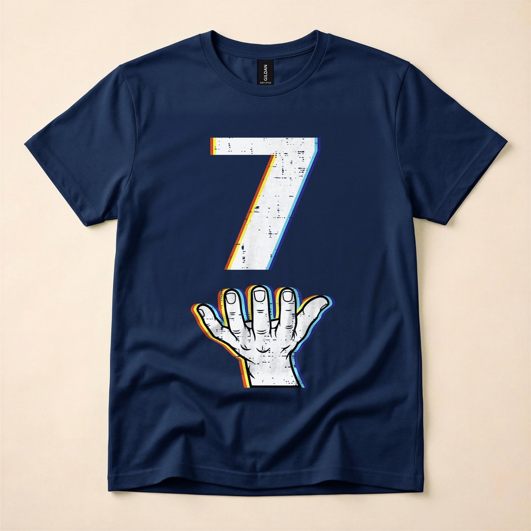 Number 7 Matching 6-7 Meme Halloween Costume T-Shirt - photo 2