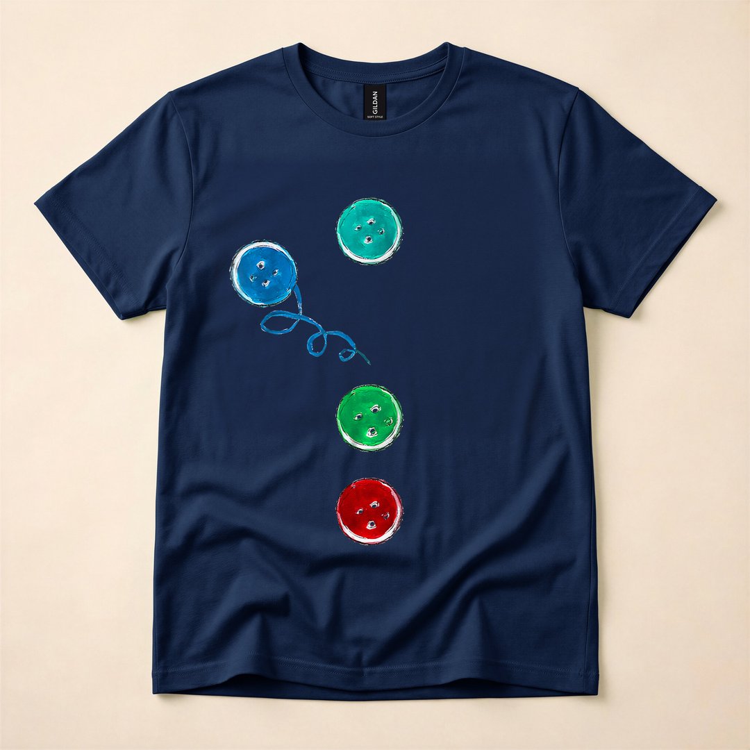 Groovy Blue Cat Four Buttons Halloween Costume T-Shirt - photo 2