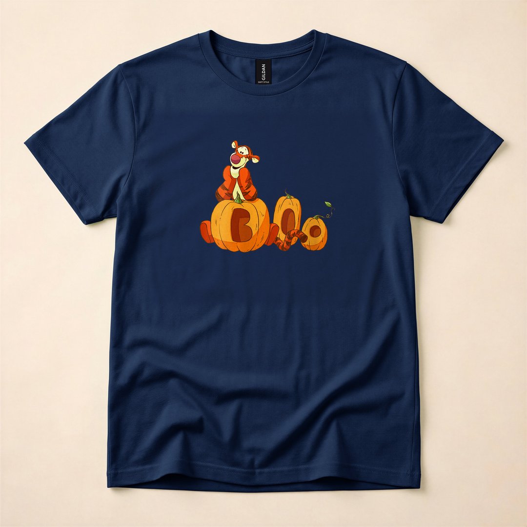 Tigger Boo Pumpkins Disney Halloween V-Neck T-Shirt - photo 2
