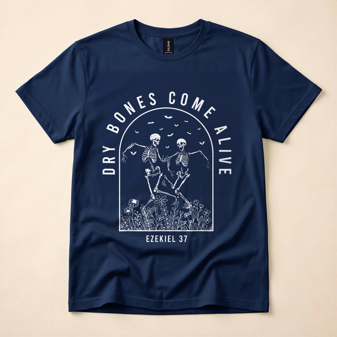 Dancing Skeleton Dry Bones Come Alive Halloween T-Shirt - photo 2