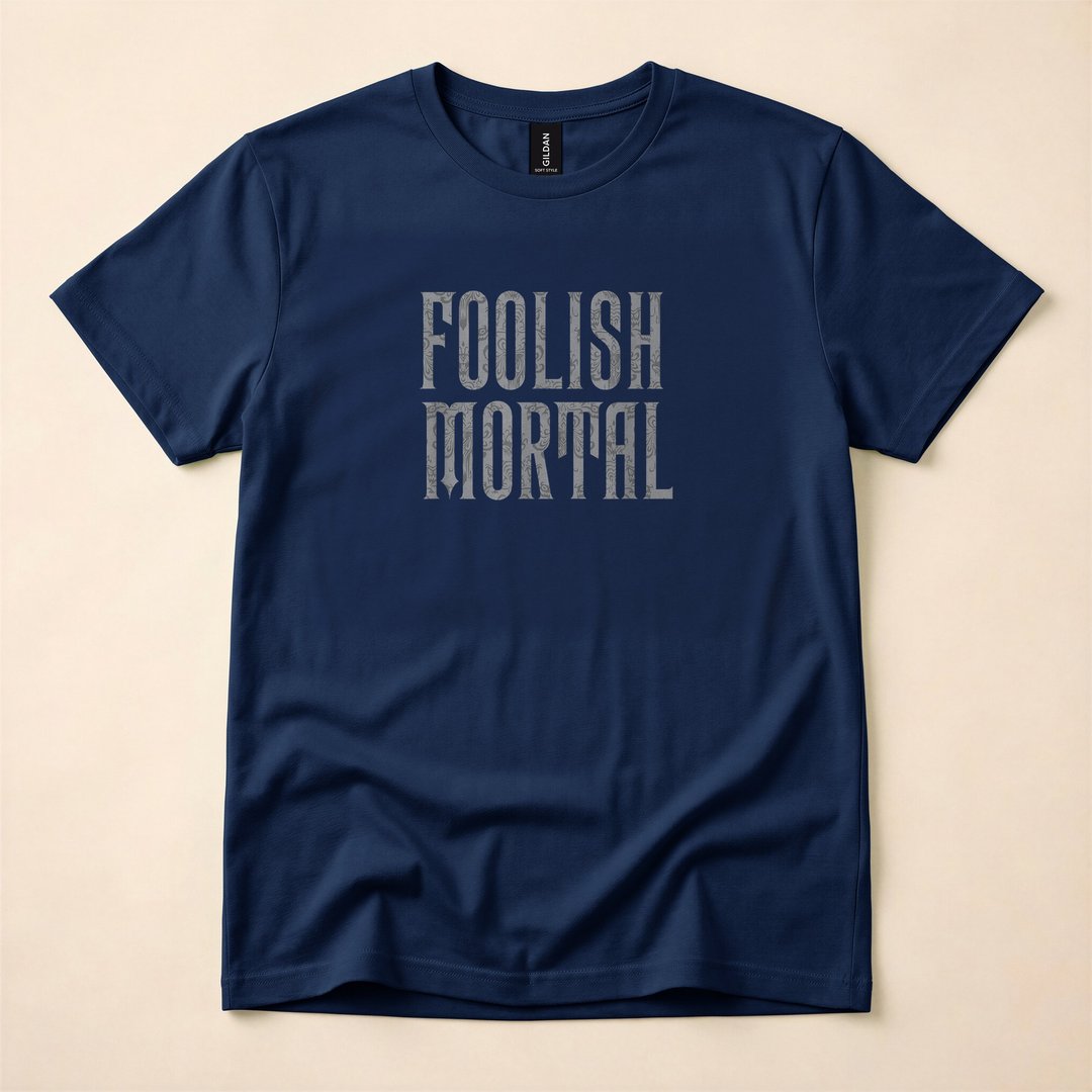 The Haunted Mansion Foolish Mortal Patterned Logo T-Shirt - photo 2