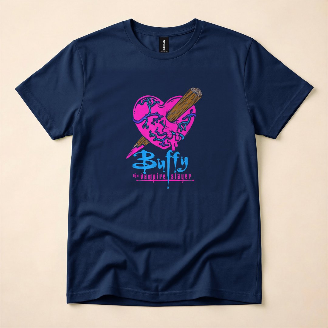 Buffy The Vampire Slayer Colorful Staked Heart T-Shirt - photo 2