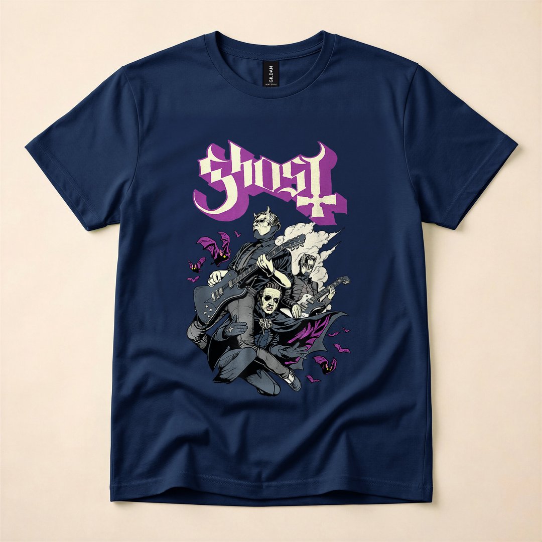 Ghost Bats and Band Spooky Occult T-Shirt - photo 2