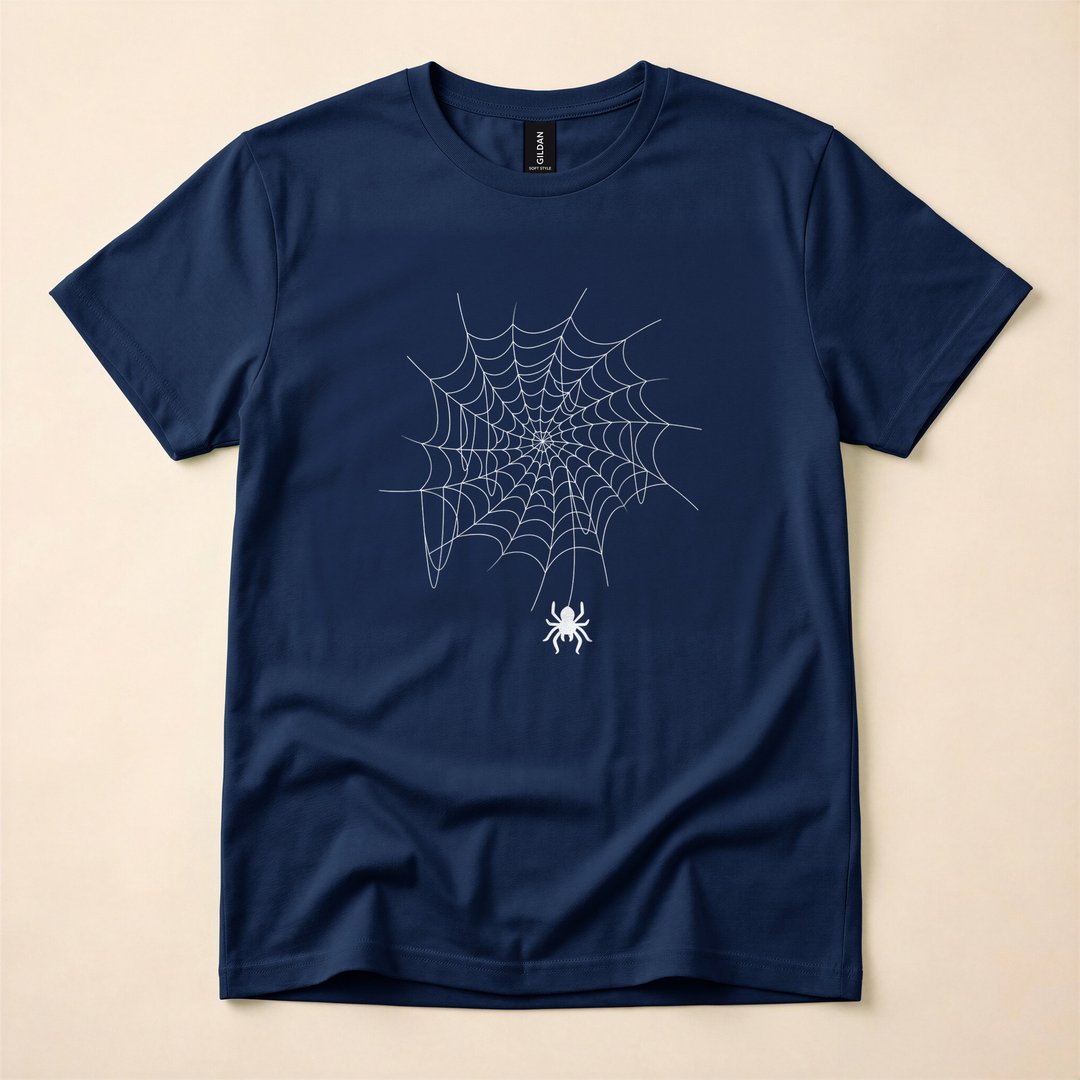 Spider Web Lazy DIY Halloween Costume Spooky T-Shirt - photo 2