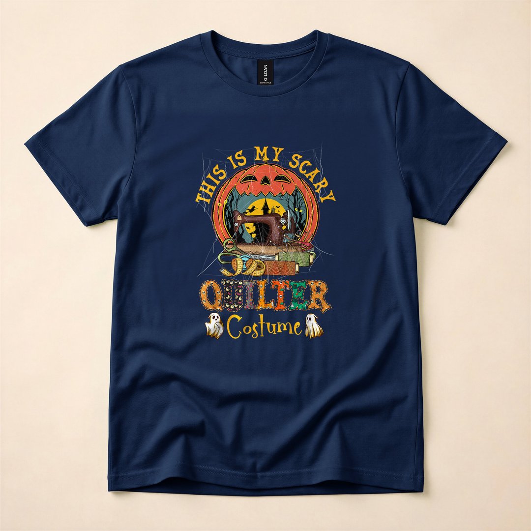 This Is My Scary Quilter Costume Pumpkin Halloween T-Shirt - photo 2
