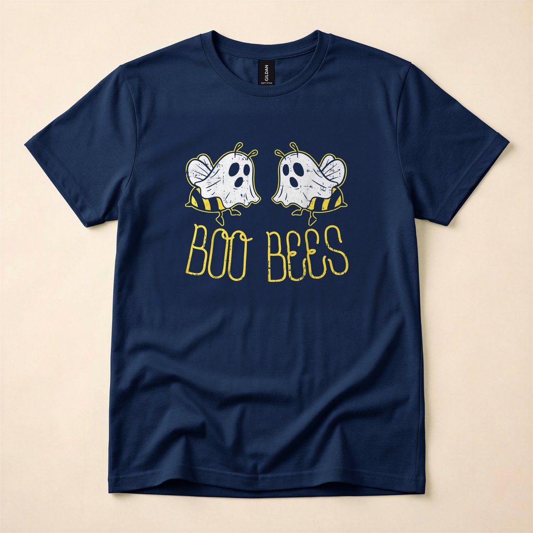 Boo Bees Funny Matching Couple Halloween Costume T-Shirt - photo 2