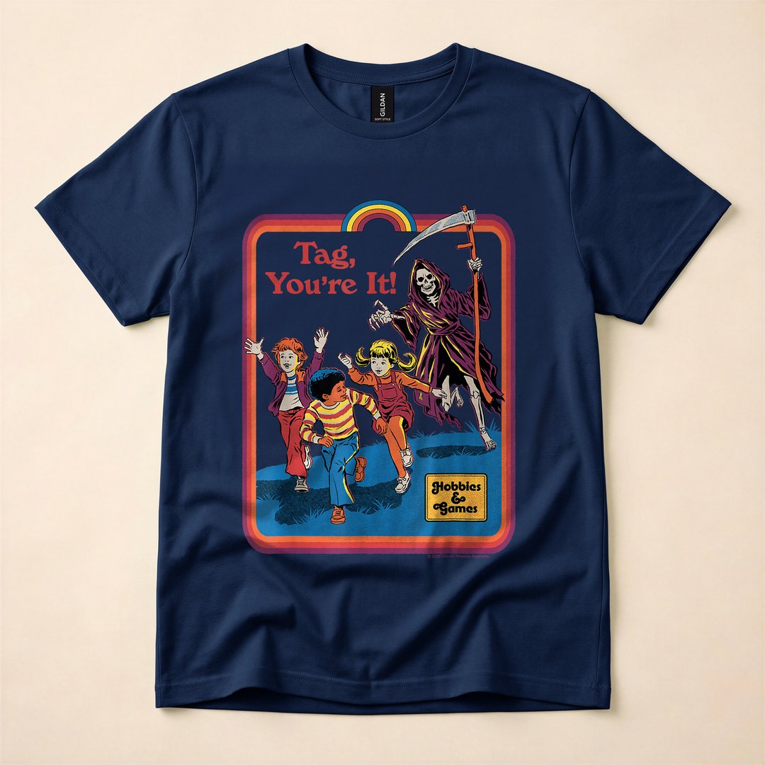 You're It Grim Reaper Funny Vintage Halloween T-Shirt - photo 2