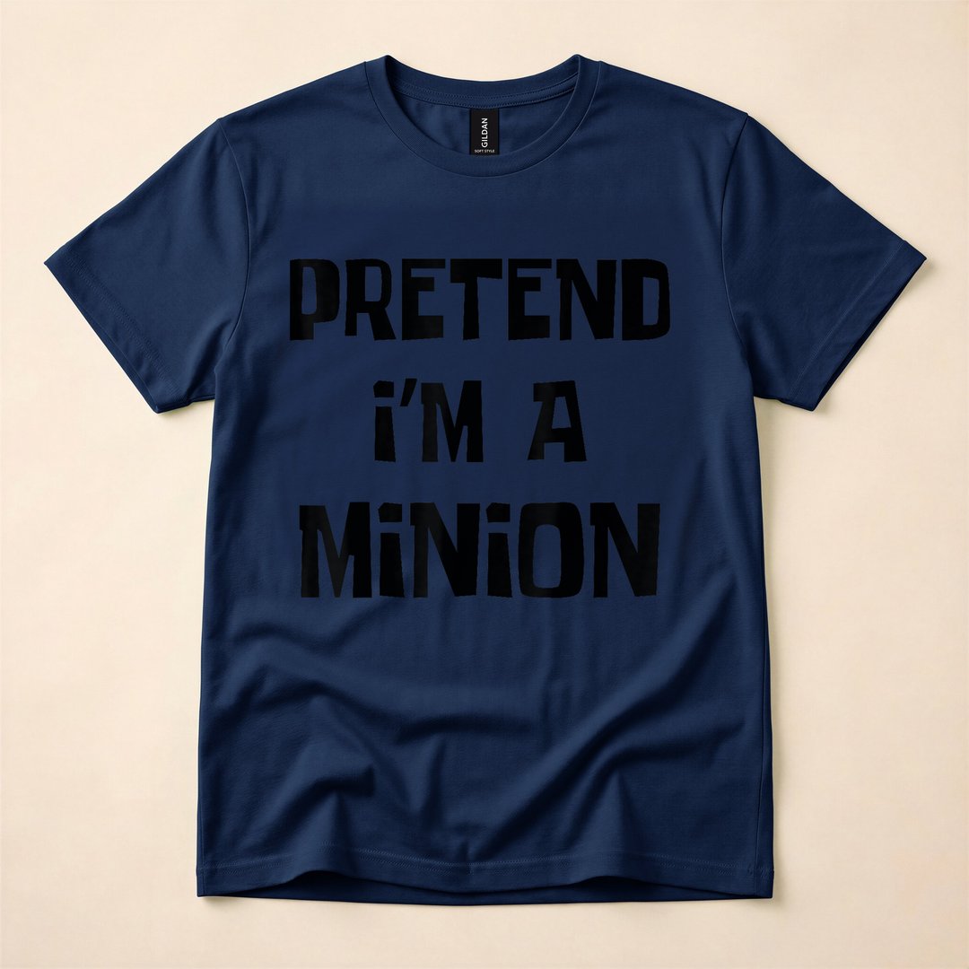 Pretend I'm A Minion Funny Halloween Costume Party T-Shirt - photo 2