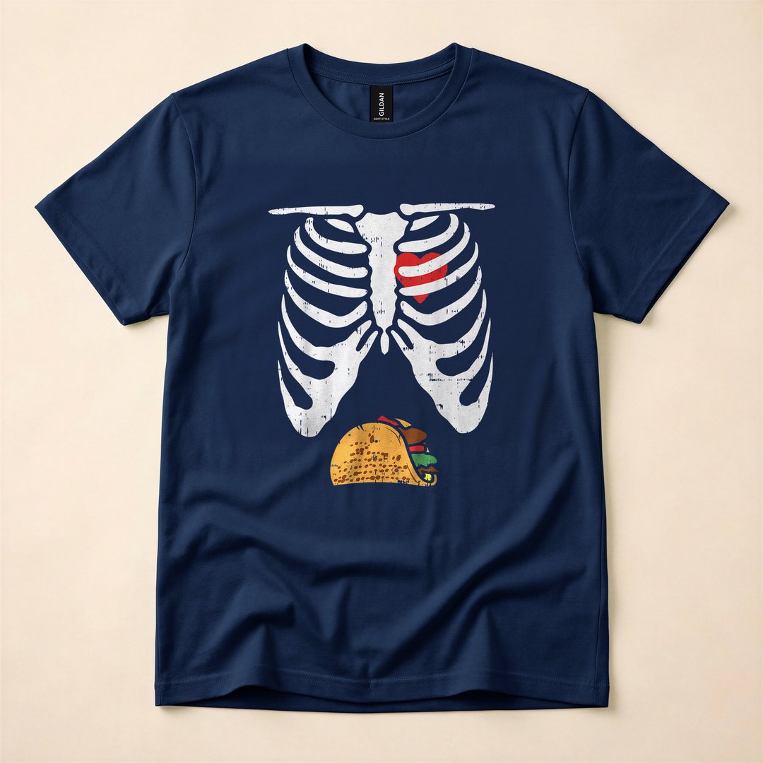 Soon To Be Dad Skeleton Xray Funny Halloween T-Shirt - photo 2