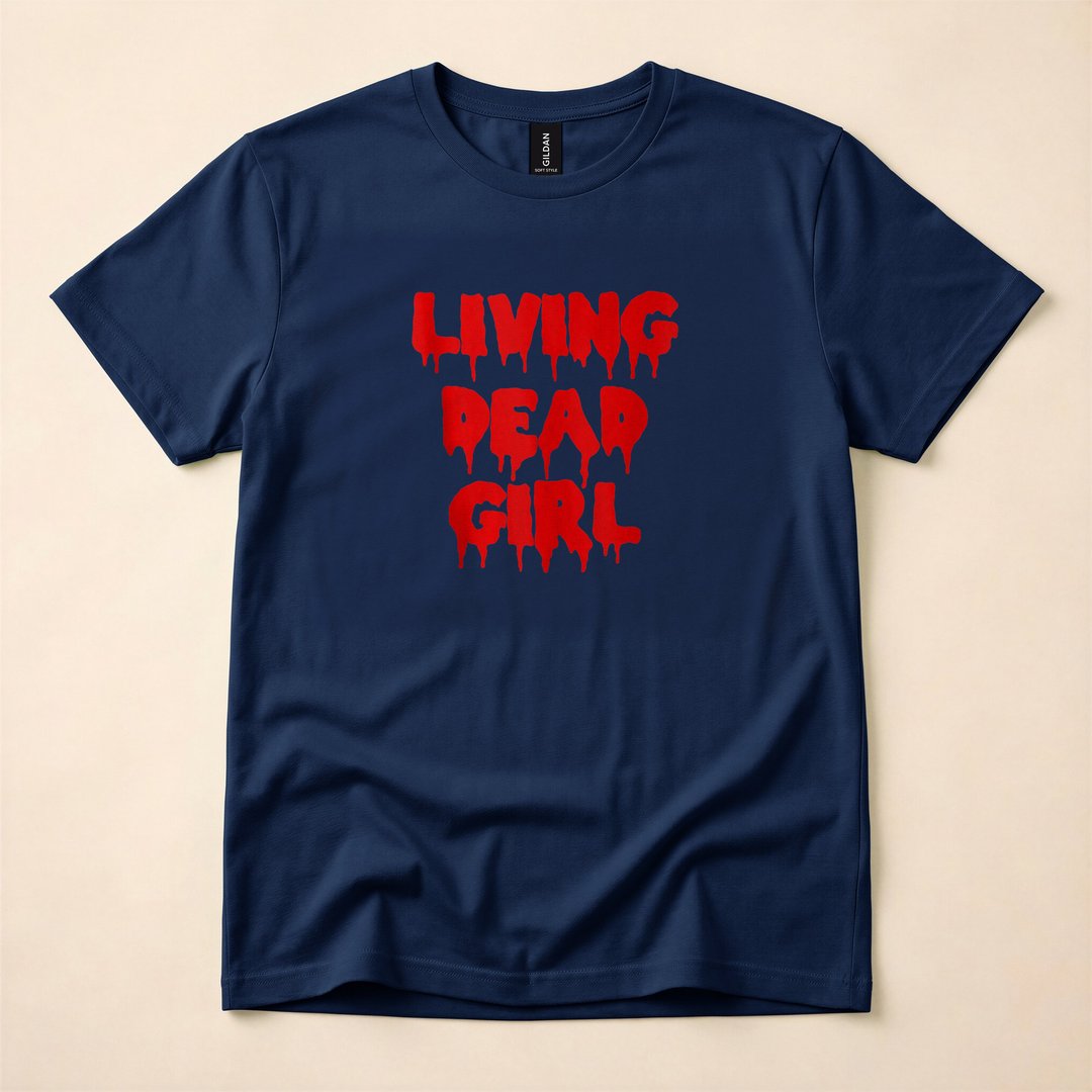 Dripping Blood Zombie Living Dead Girl Halloween T-Shirt - photo 2