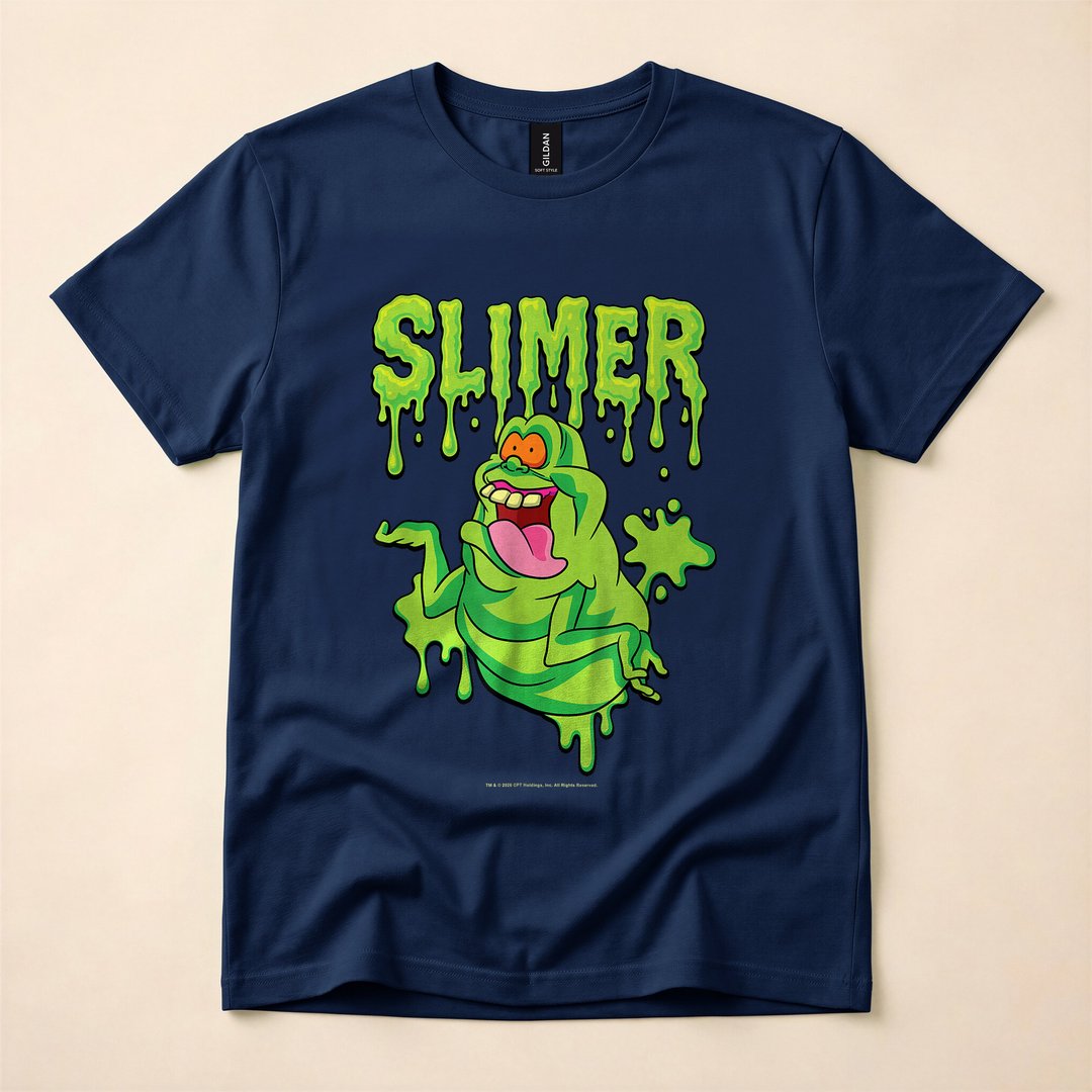The Real Ghostbusters Slimer Retro 80s Cartoon T-Shirt - photo 2
