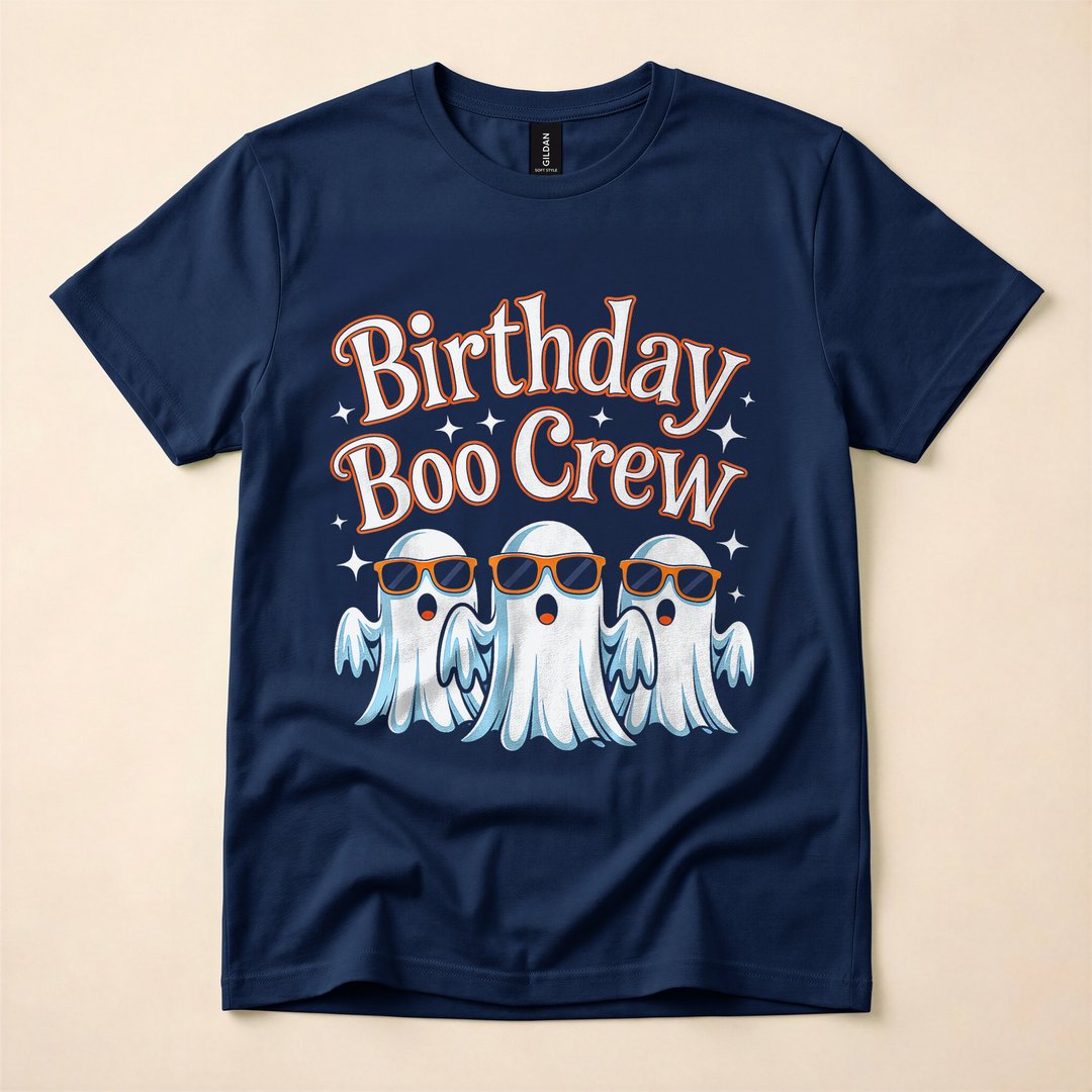 Birthday Boo Crew Matching Halloween Ghost Party T-Shirt - photo 2