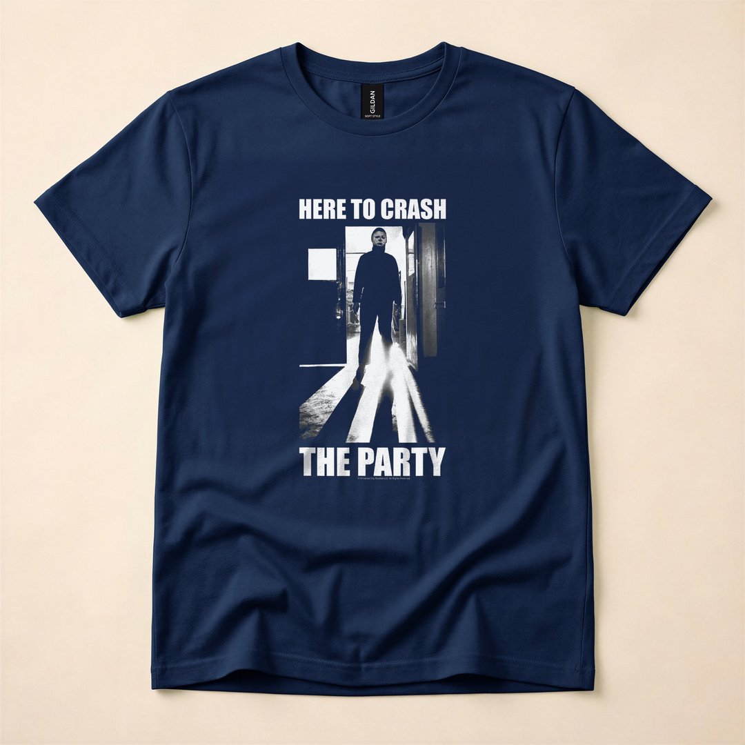 Michael Myers Here to Crash the Party Halloween T-Shirt - photo 2