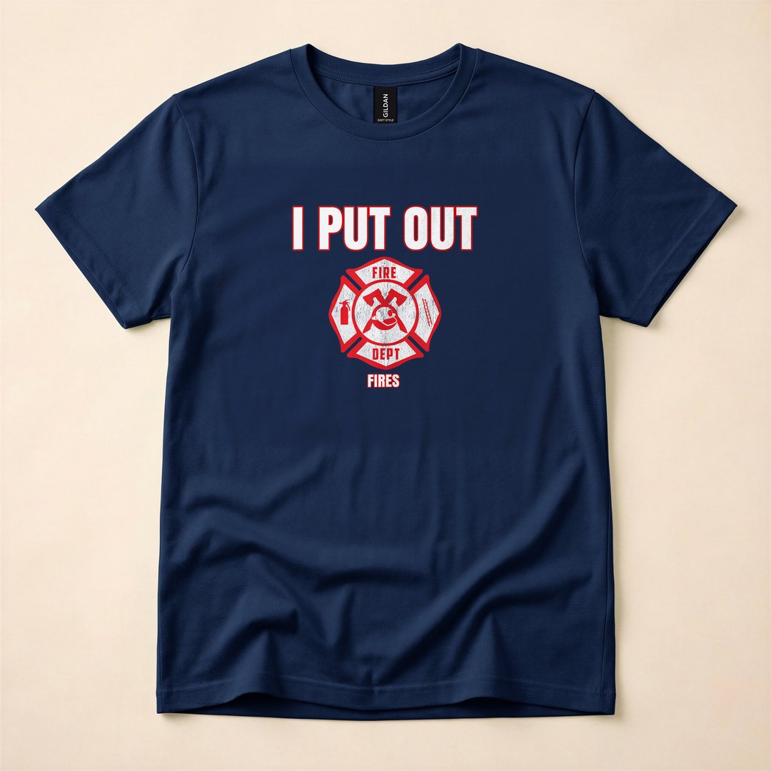 Funny Firefighter I Put Out Fires Halloween Costume T-Shirt - photo 2