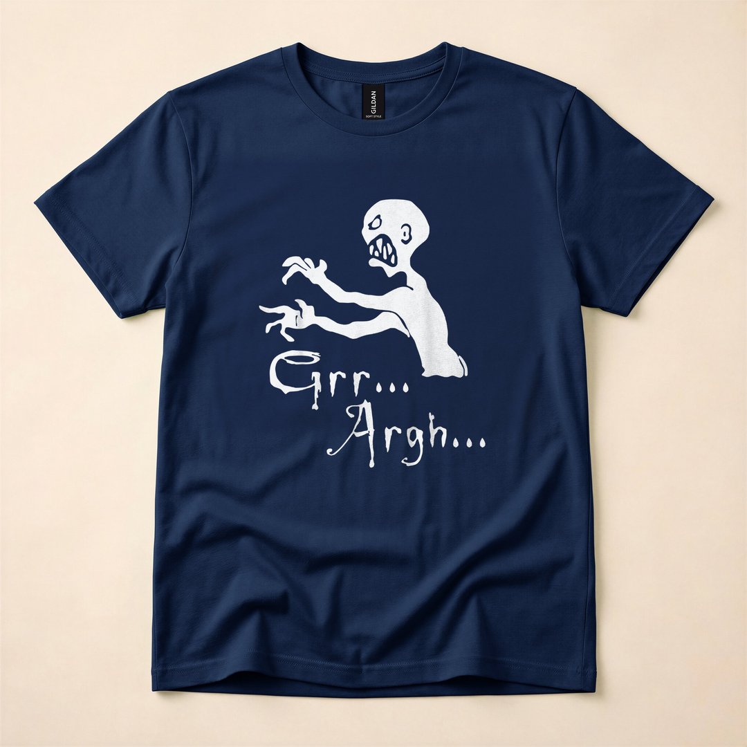 Zombie Grr Argh Funny Undead Groan Halloween T-Shirt - photo 2