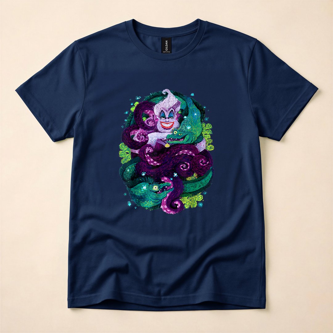Ursula the Sea Witch Little Mermaid Painting T-Shirt - photo 2