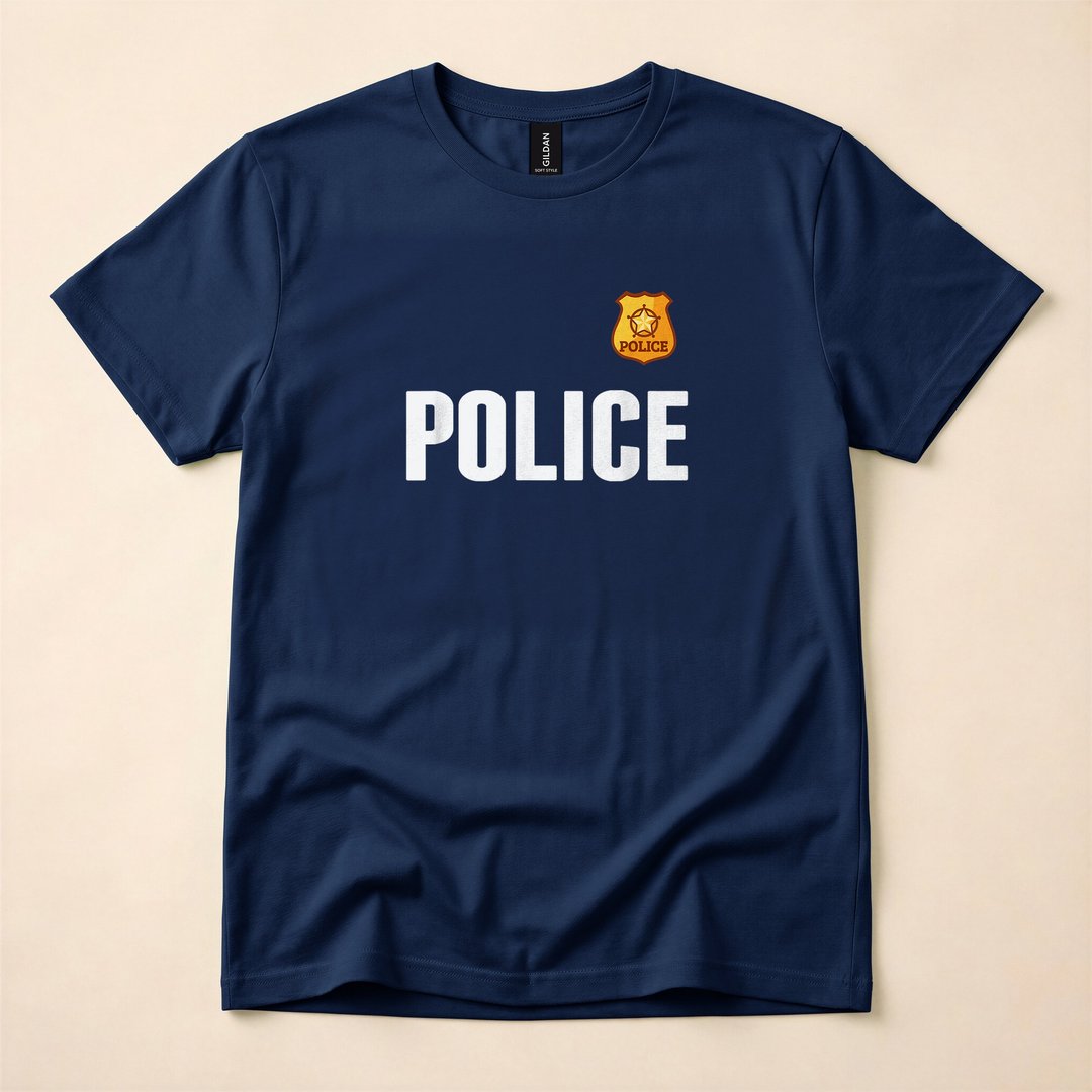 Police Officer Halloween Costume Kids Cop T-Shirt - photo 2