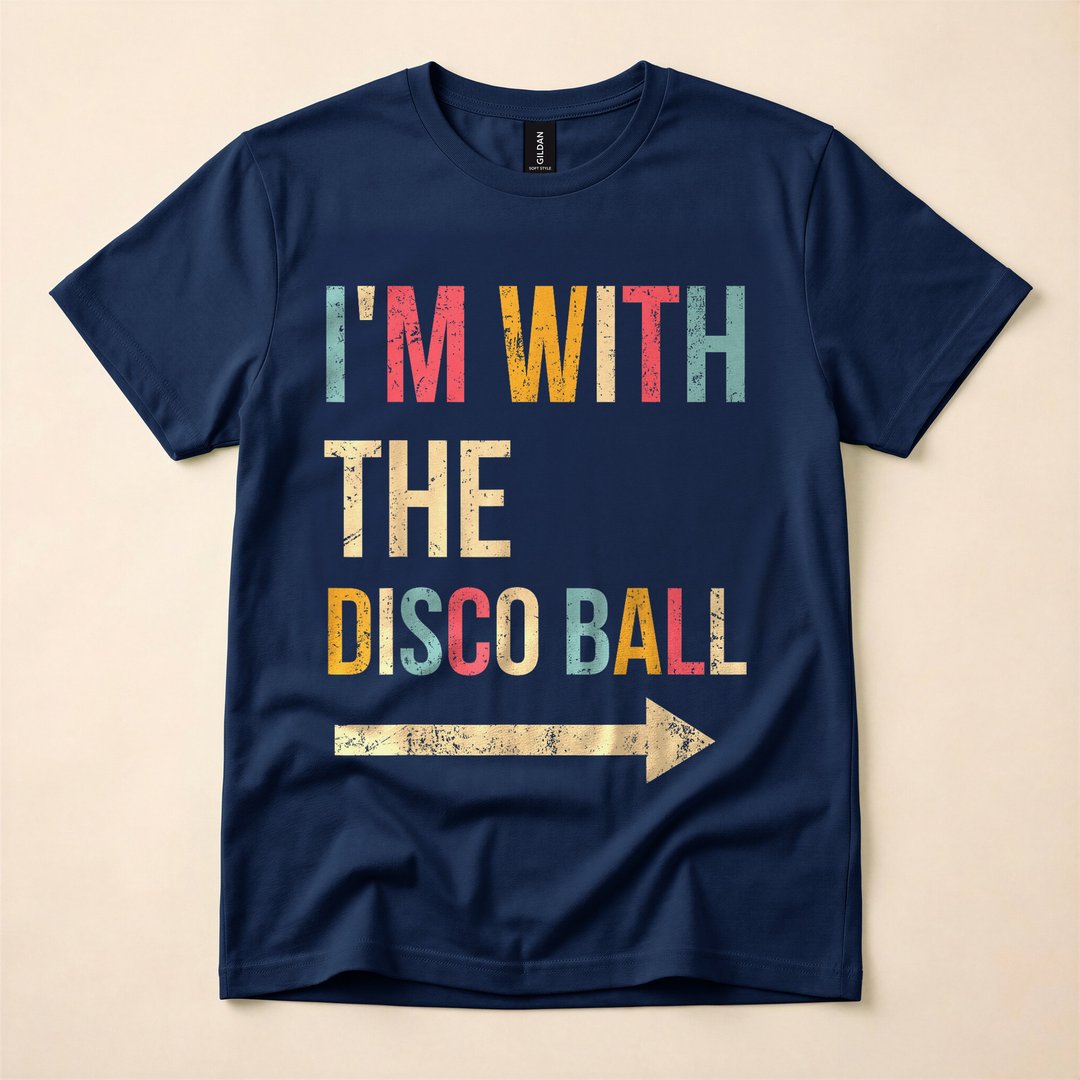 I'm With the Disco Ball Halloween Costume T-Shirt - photo 2