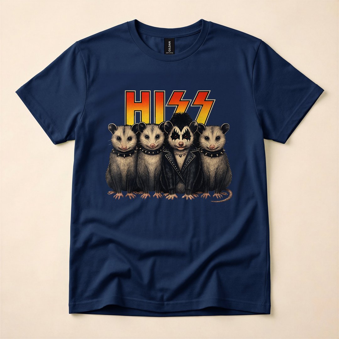 Hiss Possum Rock Band Halloween Costume T-Shirt - photo 2