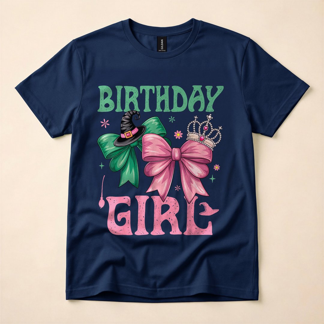 Birthday Witch Pink and Green Girls Halloween T-Shirt - photo 2